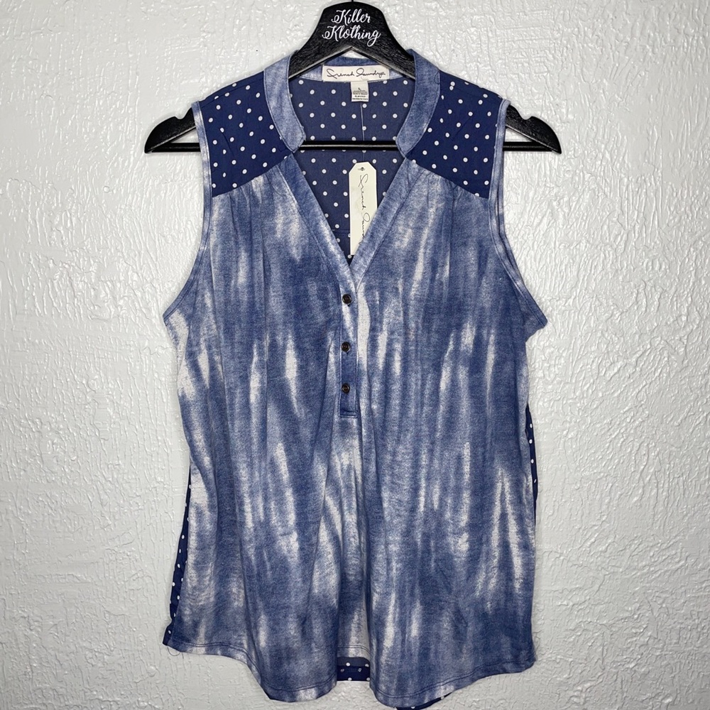 NWT French Laundry Tie-Dye Polka Dot Vest Tank